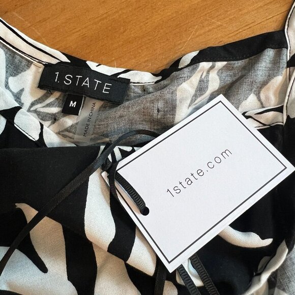 1. State Womens Square-Neck Sleeveless Maxi Boho Dress MEDIUM Floral Black - Picture 4 of 7